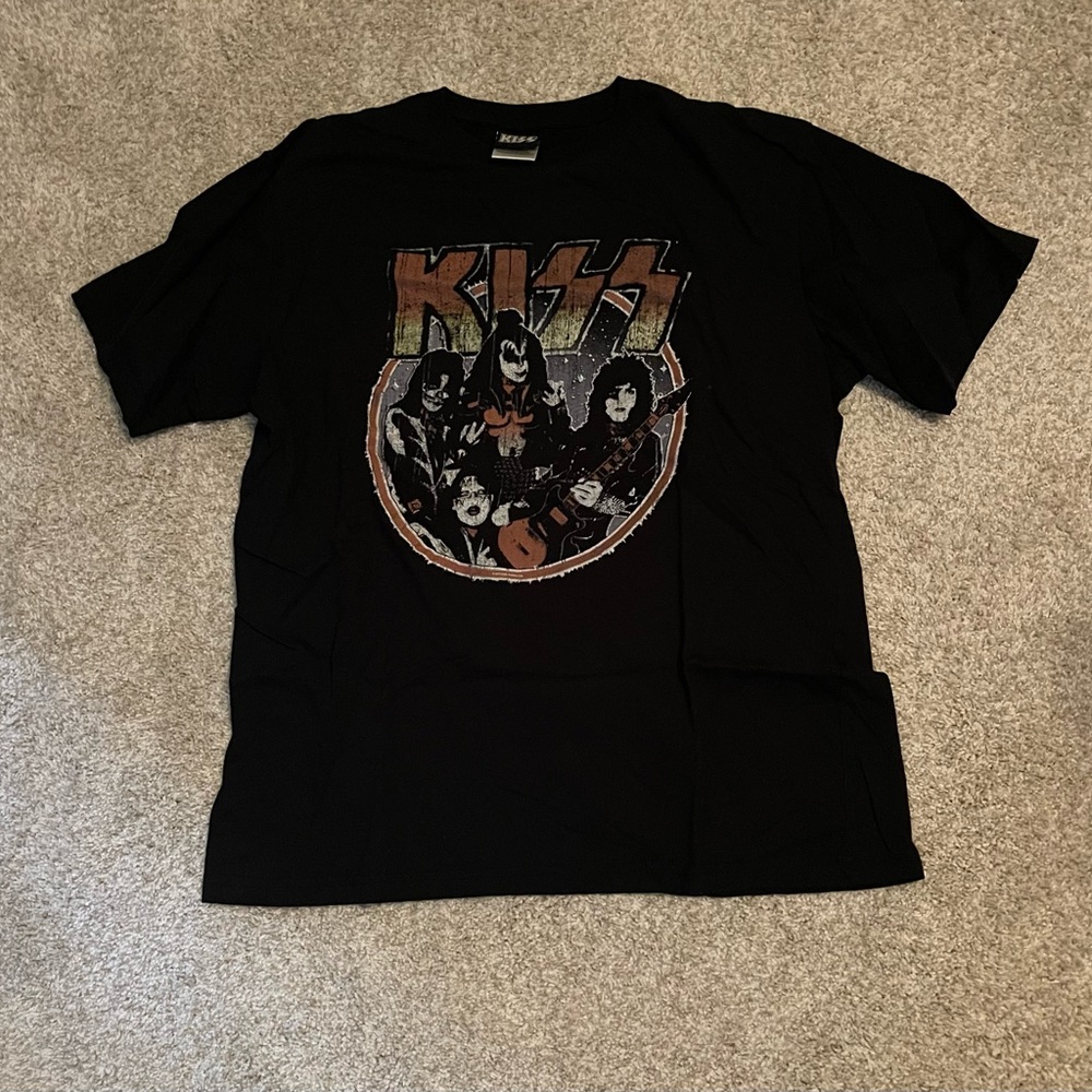 Kiss Black T Shirt Size Large